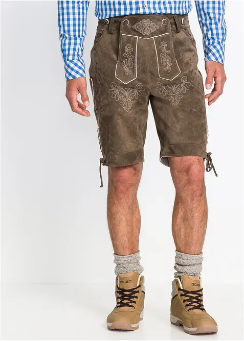 Regular Fit, byxa av l&auml;der, bonprix