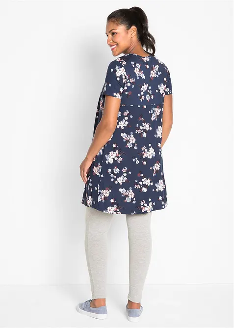 Kort jerseyklänning i mjuk viskosmix, bonprix