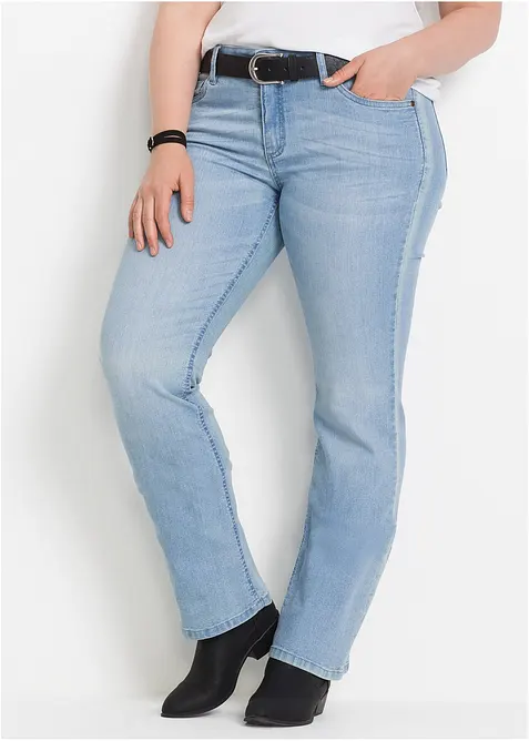 Bootcut Jeans Mid Waist, Comfort Stretch, bonprix
