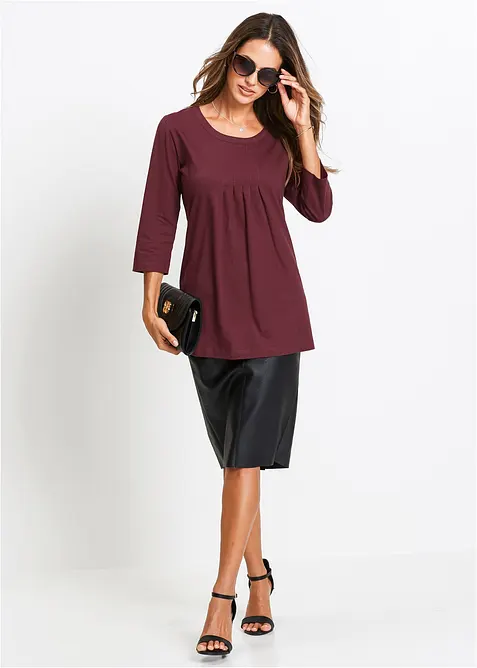 Lång topp i ren bomull, bonprix