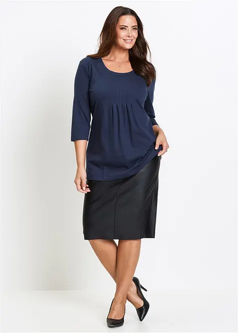 Lång topp i ren bomull, bonprix