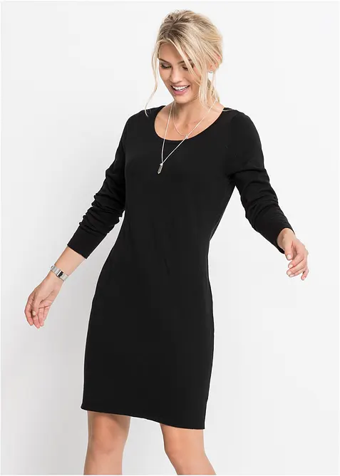 Stickad kl&auml;nning med avslappnad passform, bonprix