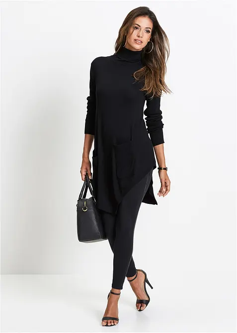 Lång tröja i viskosblandning, bonprix