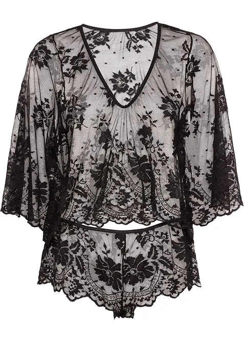 Långärmad topp + hipstertrosa (2 delar), bonprix