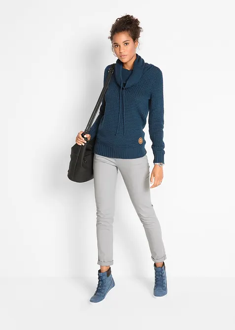 Tr&ouml;ja med vid polokrage med dragband, bonprix