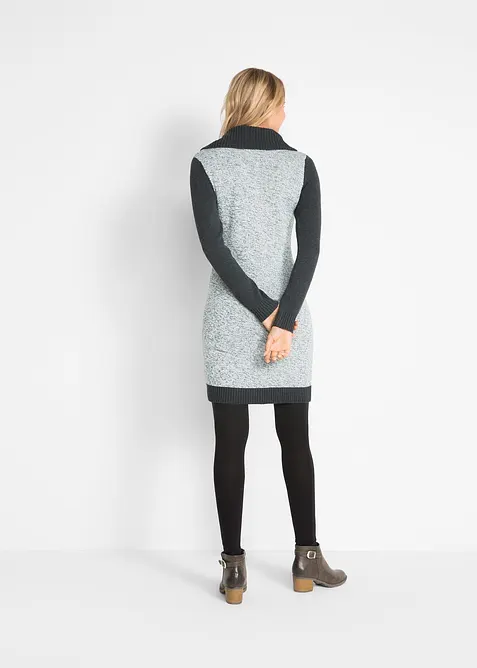 Stickad knälång klänning, bonprix