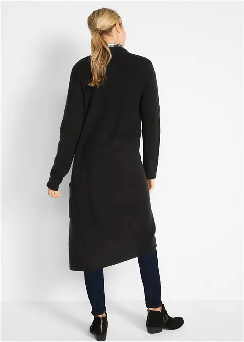 Lång cardigan med påsydda fickor, bonprix