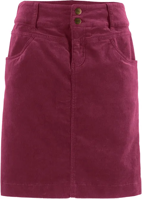 Manchesterkjol i bomullsstretch, bonprix