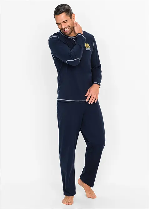 Långärmad pyjamas i ren ekologisk bomull, bonprix