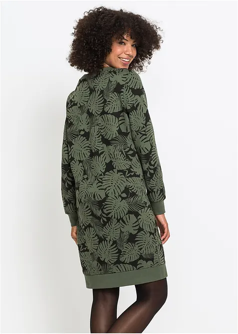 Mönstrad jerseyklänning, bonprix