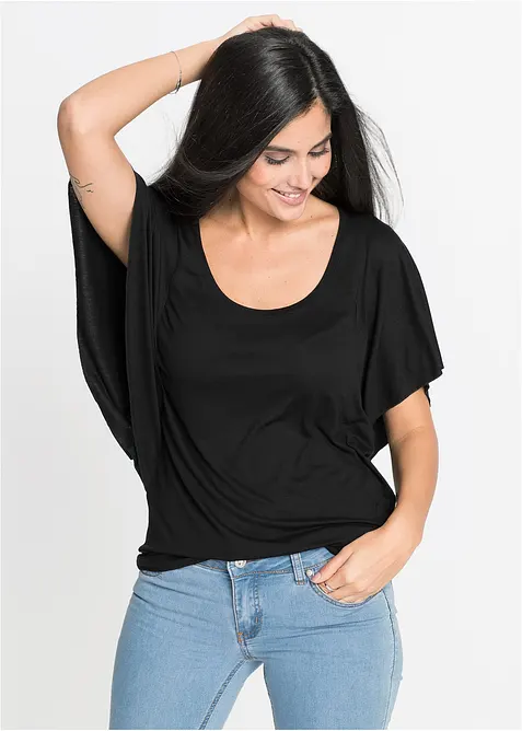 Topp med fladdermus&auml;rmar, bonprix