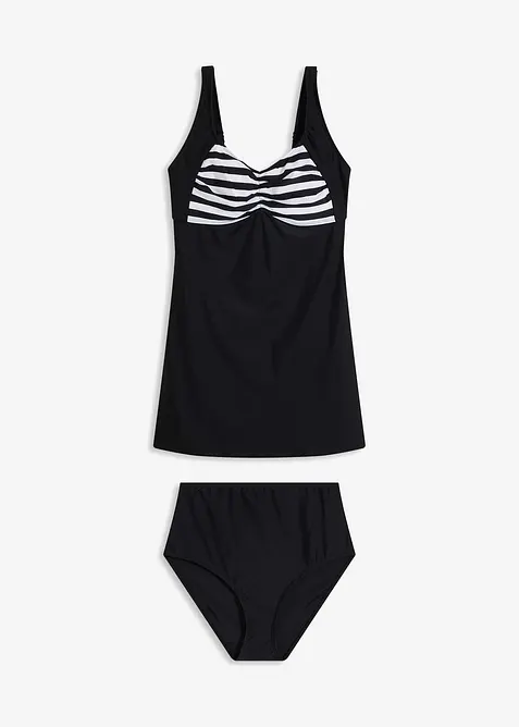 L&aring;ng tankini (2 delar) med bikinibyxa med h&ouml;g midja, bonprix