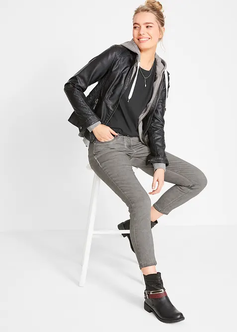 Kortärmad topp i fyrkantig modell, bonprix