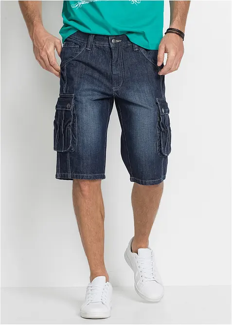 Jeansshorts i cargomodell, normal passform, bonprix