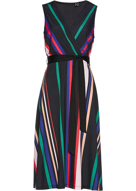 Jerseyklänning med knytband, bonprix