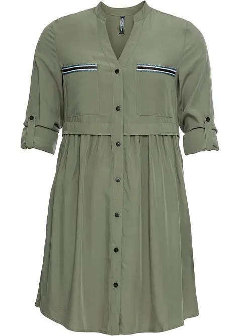 Kort skjortblusklänning, bonprix