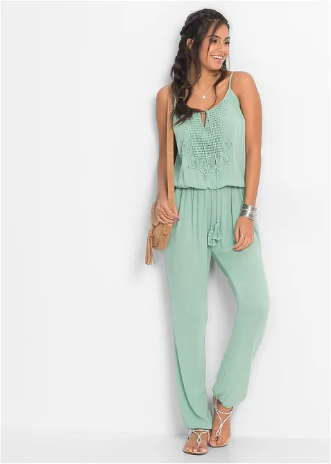 Jumpsuit i viskosmaterial med struktur, bonprix