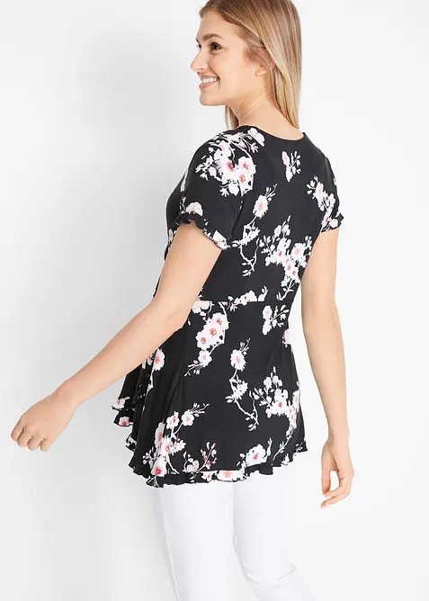 Blommig mamma-/amningstunika i viskos, bonprix