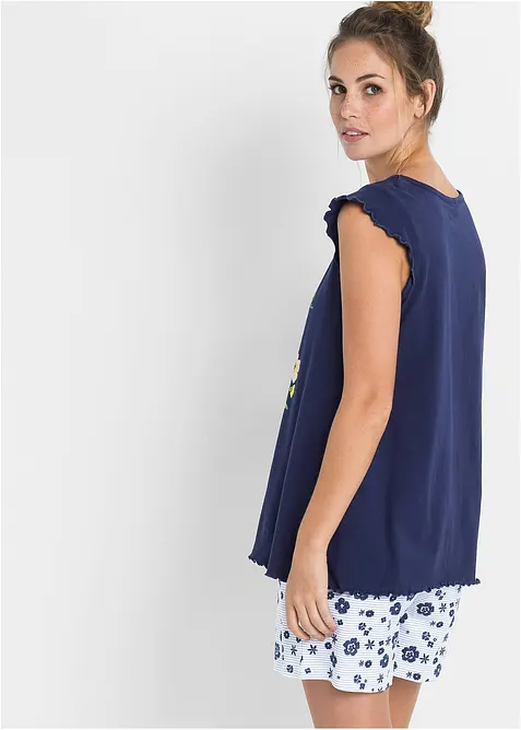 Kort pyjamas av ren bomull, bonprix