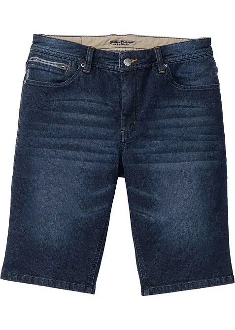 Stretchiga jeansshorts, smal passform, bonprix