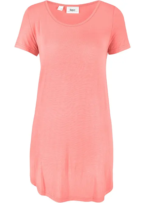 Kort&auml;rmad l&aring;ng topp i mjuk viskos, bonprix