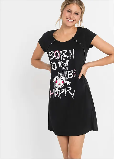 Mamma-/amningsnattlinne med bomull, bonprix