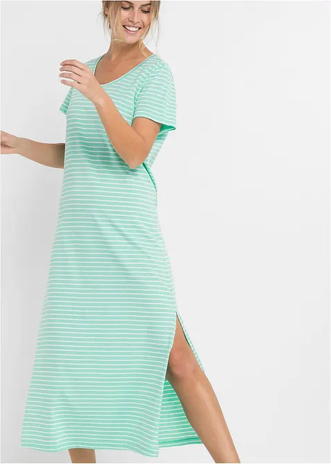 L&aring;ngt nattlinne av ren bomull, bonprix