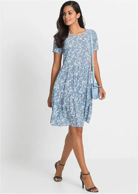 Miniklänning i följsam viskos, bonprix