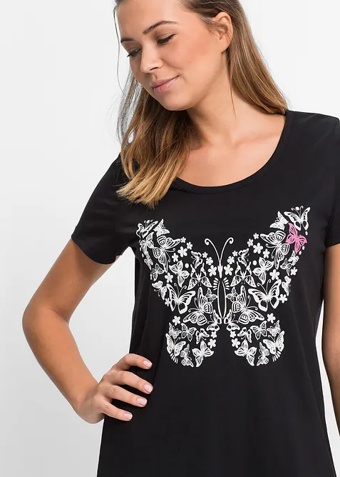 Kort nattlinne av ekologisk bomull, bonprix