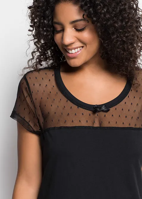 Kort nattlinne av ekologisk bomull, bonprix