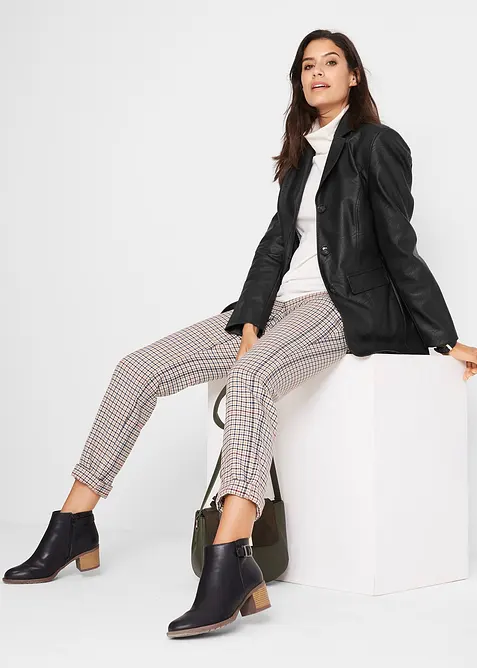 L&aring;ng kavaj i skinnimitation, bonprix