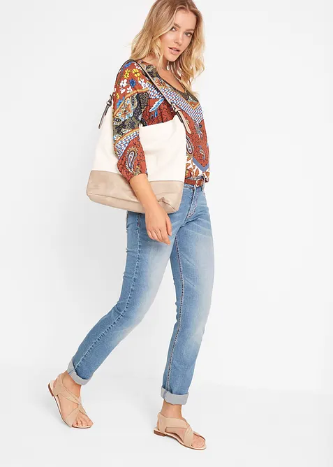 Straight Jeans Mid Waist, Stretch, bonprix