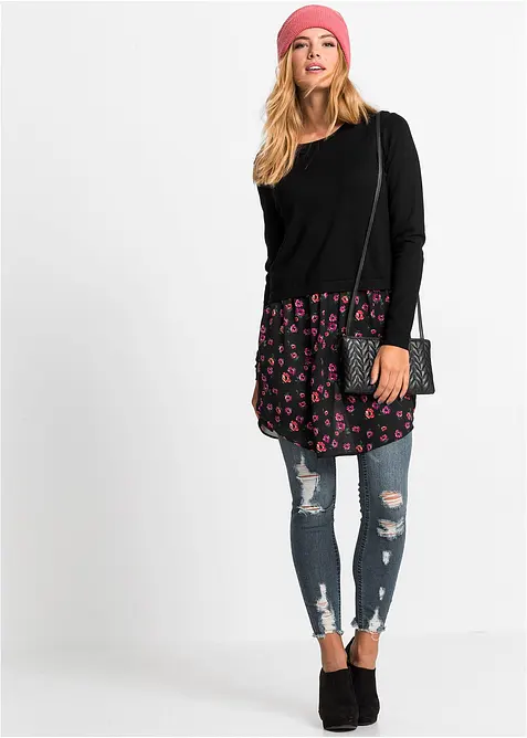 Tr&ouml;ja med kjolinf&auml;llning, bonprix