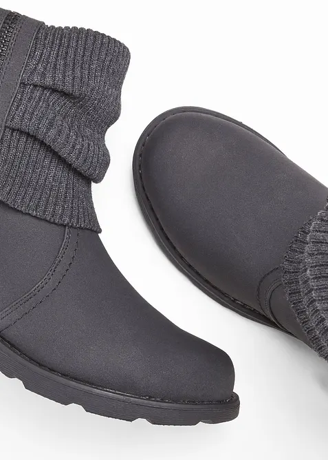 Boots med stickad mudd, bonprix