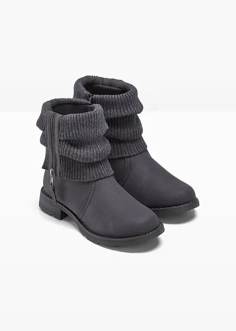 Boots med stickad mudd, bonprix