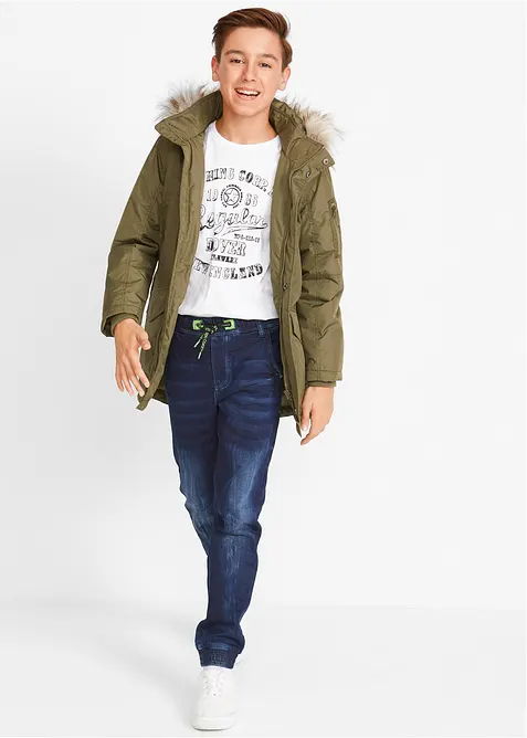 Regular Fit trikåjeans för barn, Tapered, bonprix