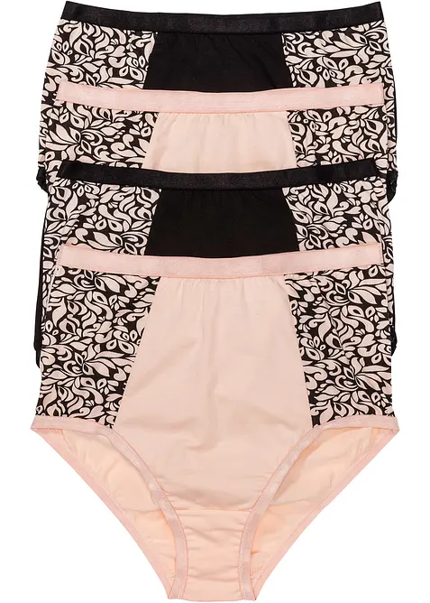 Midjetrosa med ekologisk bomull (4-pack), bonprix