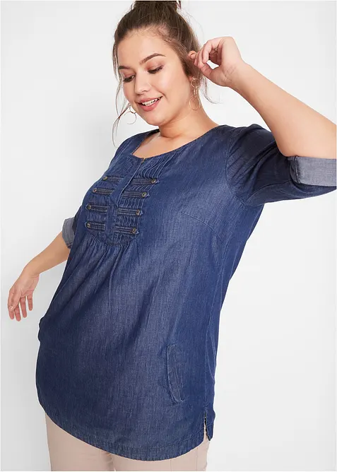 Blus med halvl&aring;ng &auml;rm, bonprix