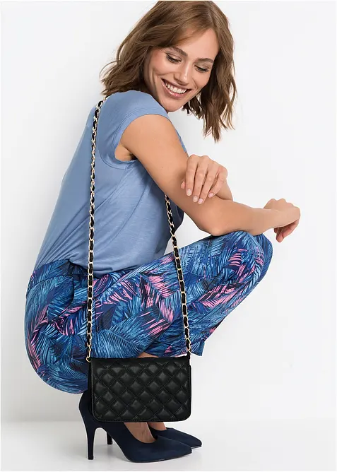 Axelremsväska med dekorativa stickningar, bonprix