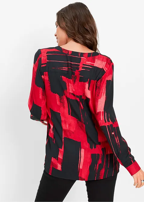 Mönstrad chiffongblus, bonprix