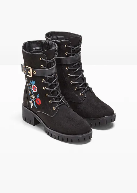 Snörkänga med broderi, bonprix