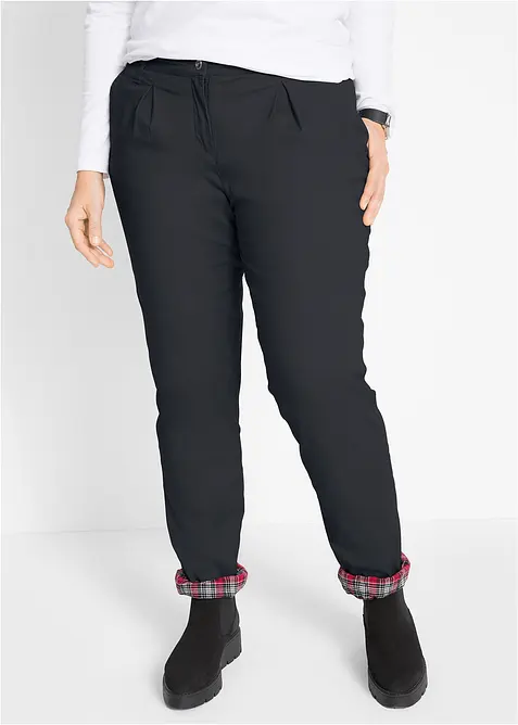Termochinos med rutigt innerfoder, bonprix