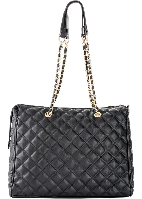 Handväska med dekorativa stickningar, bonprix