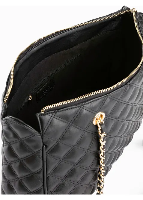 Handväska med dekorativa stickningar, bonprix