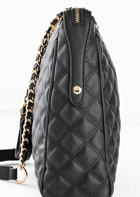 Handväska med dekorativa stickningar, bonprix