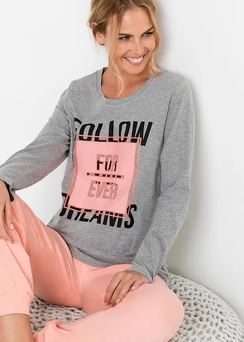 Pyjamas med ekologisk bomull, bonprix