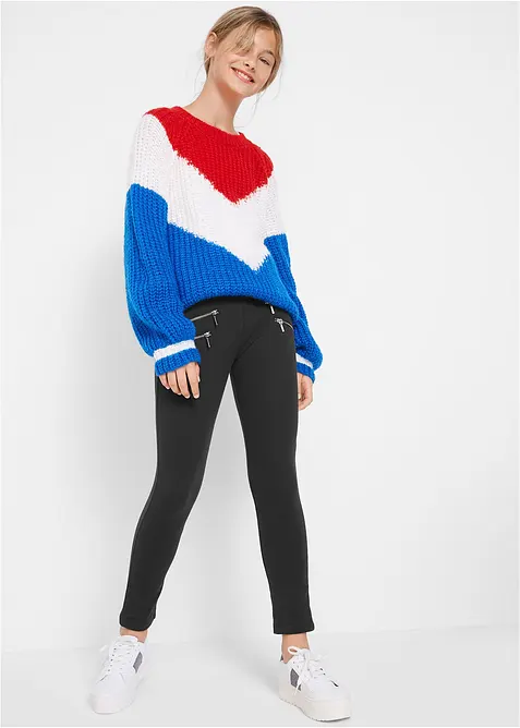 Stretchbyxa i elastisk bomullsmix för barn, bonprix