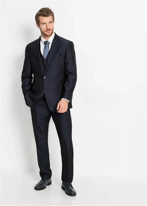 Kostym med väst och slips (4 delar) Regular Fit, bonprix