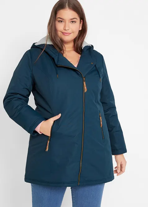 Jacka med teddypäls, fodrad, bonprix