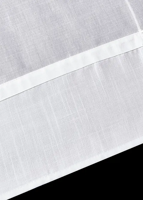 Hissgardin med dragband och linnelook, bonprix